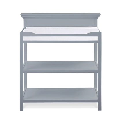 Universal changing table in blue-gray finish with crown molding back by Unique Piece Furniture on Tampa Home & Garden Store