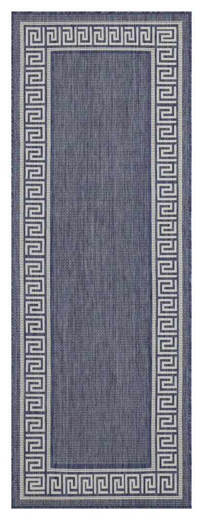 Sunshine runner rug 2ft 7in x 7ft 3in in navy polypropylene by Unique Piece Furniture on Tampa Home & Garden Store