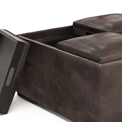 Avalon Upholstered Coffee Table Storage Ottoman
