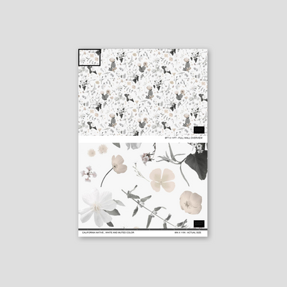 California Native Wallpaper, muted white