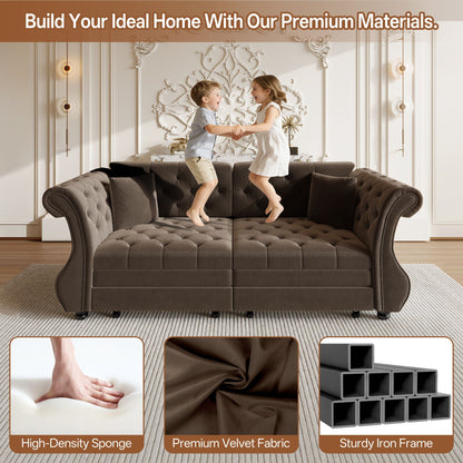 Oversized Chesterfield Sofa and a Pull Out Bed