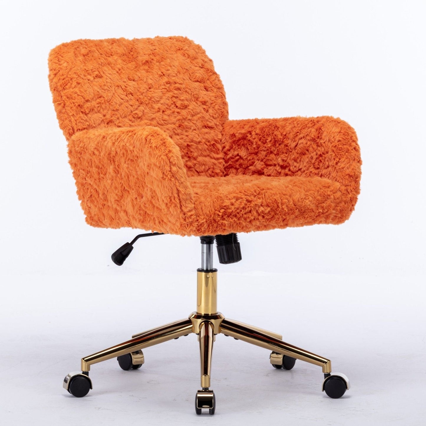 Office Chair with Rabbit Hair and Metal Base