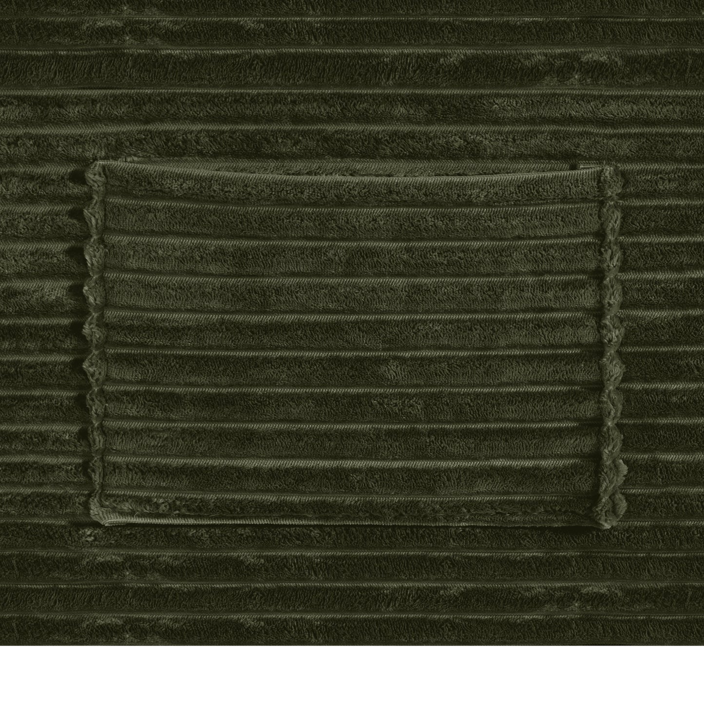 134in Cloud Sectional Sofa fabric close-up in charcoal plush with corded edge ties on Tampa Home & Garden Store