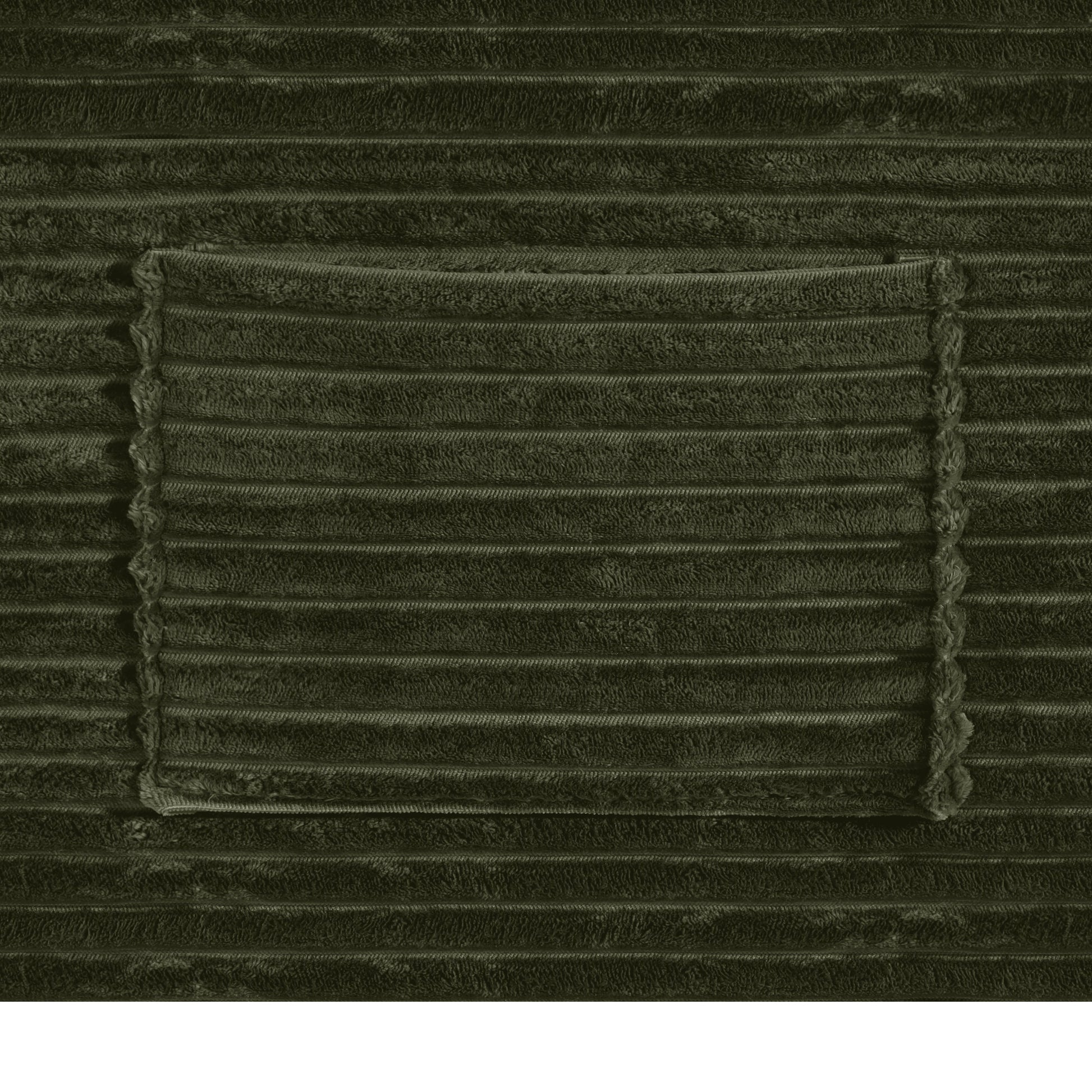 134in Cloud Sectional Sofa fabric close-up in charcoal plush with corded edge ties on Tampa Home & Garden Store