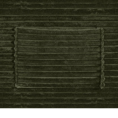 134in Cloud Sectional Sofa fabric close-up in charcoal plush with corded edge ties on Tampa Home & Garden Store