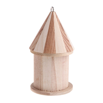 Wooden outdoor bird nest with conical roof in natural wood tones Sell My Stuff 1 unit on Tampa Home & Garden Store