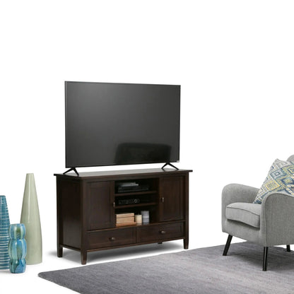 Warm Shaker TV Media Stand Handcrafted Wood