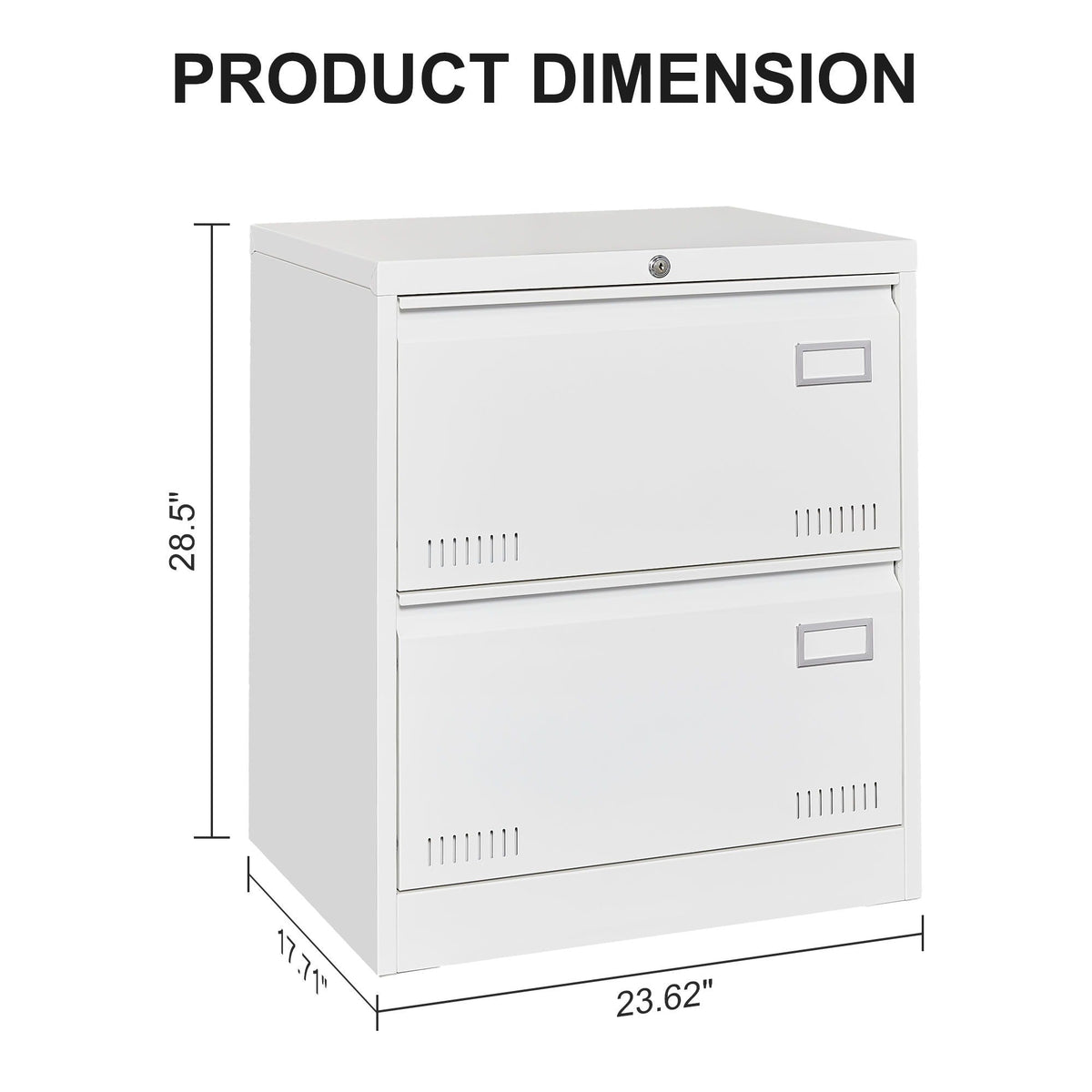 Locking metal filing cabinet 3-drawer white with front lock by HouseOfZazla on Tampa Home & Garden Store