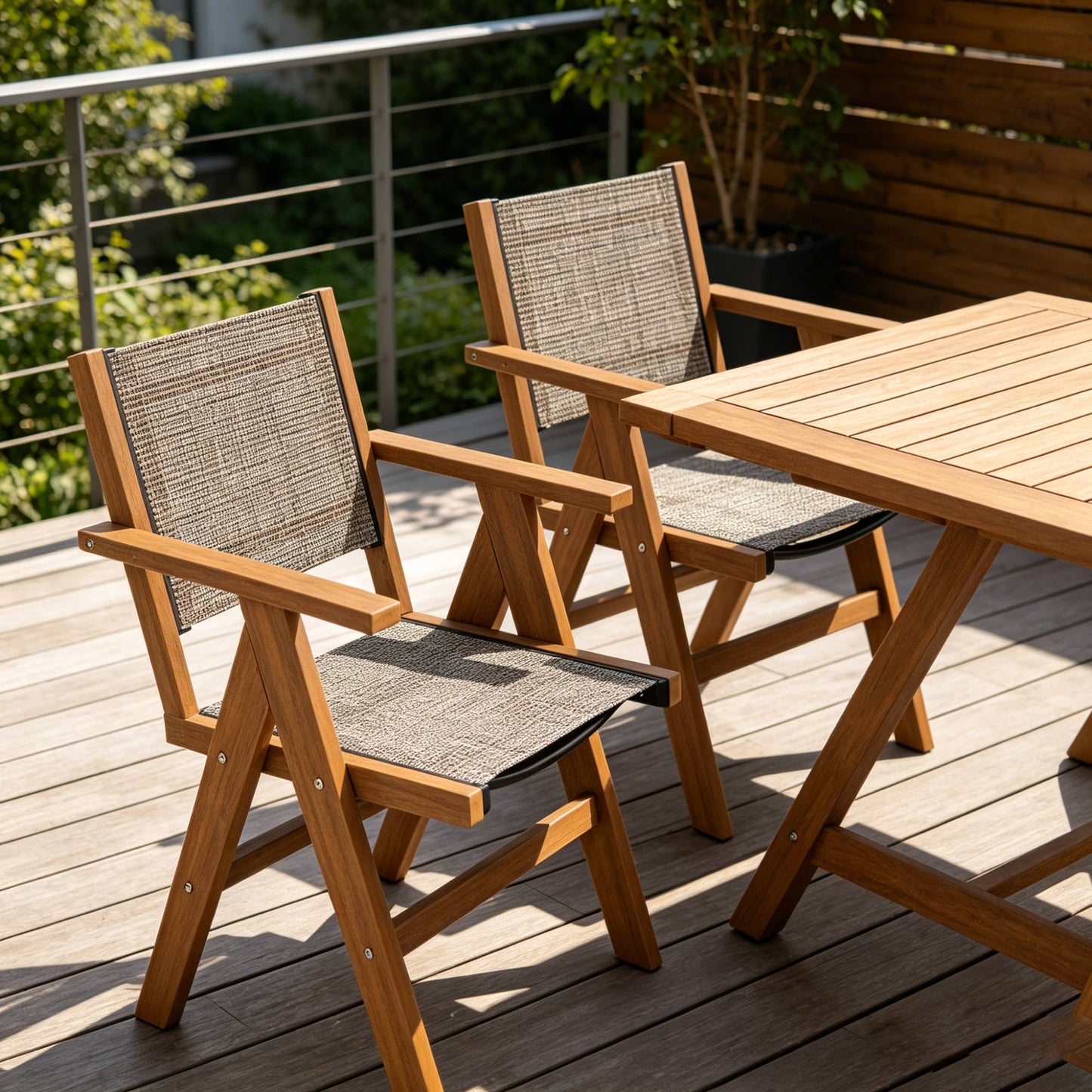 2 Piece Hips Outdoor Dining Chairs for Patio