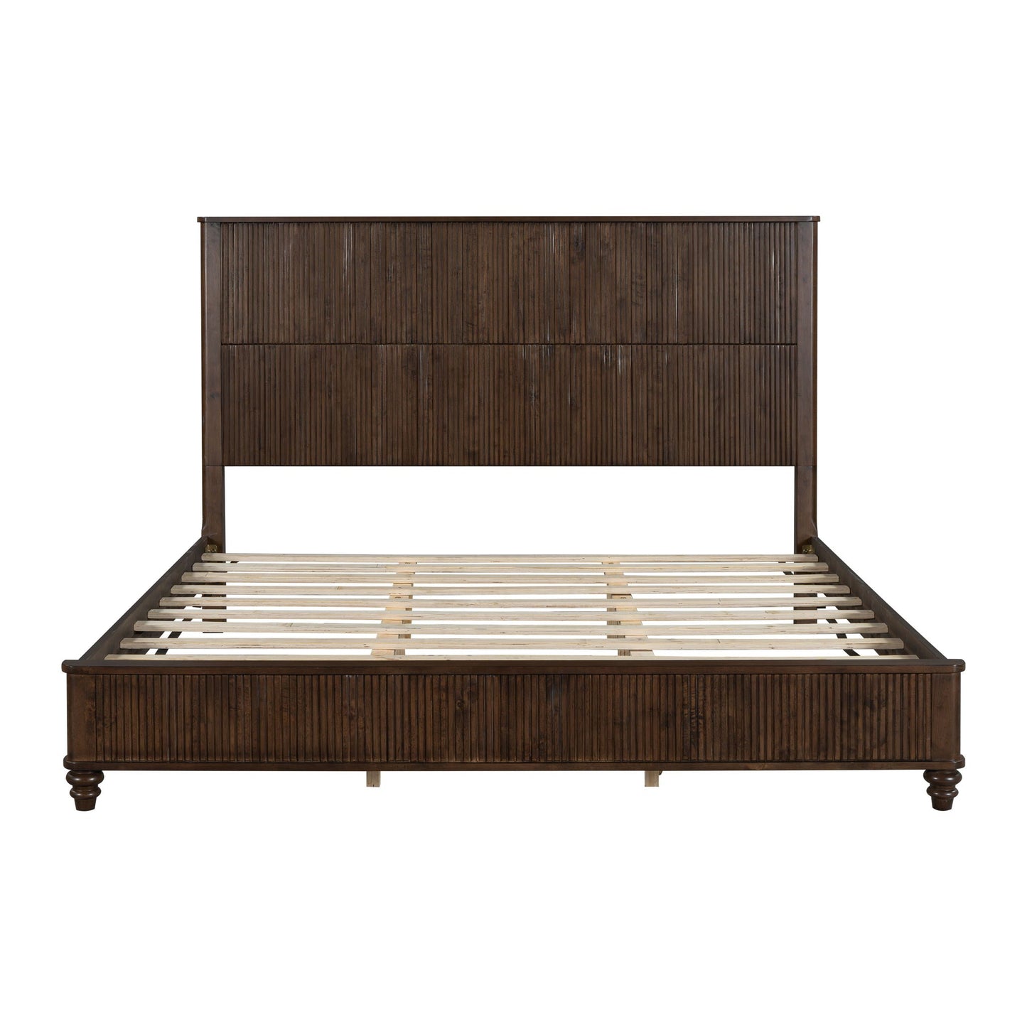 Solid Wood Platform Bed and the Tall Headboard