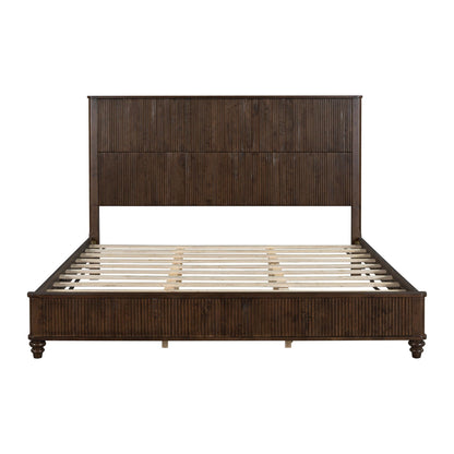 Solid Wood Platform Bed and the Tall Headboard