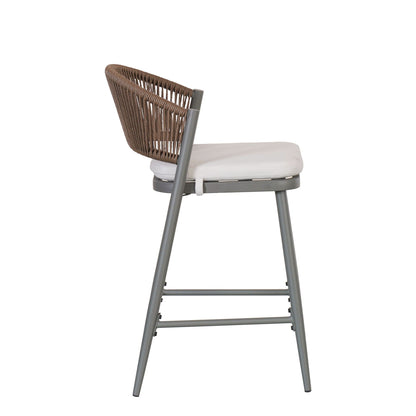 Outdoor Counter Stools with Wicker and Metal