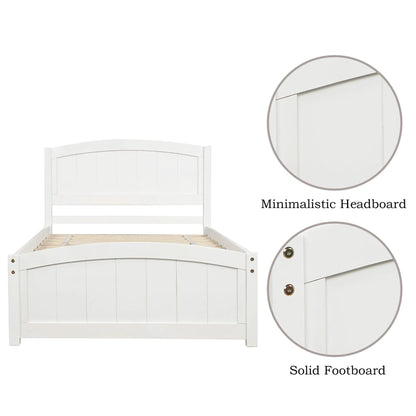 Platform Bed and Headboard With Footboard Slats