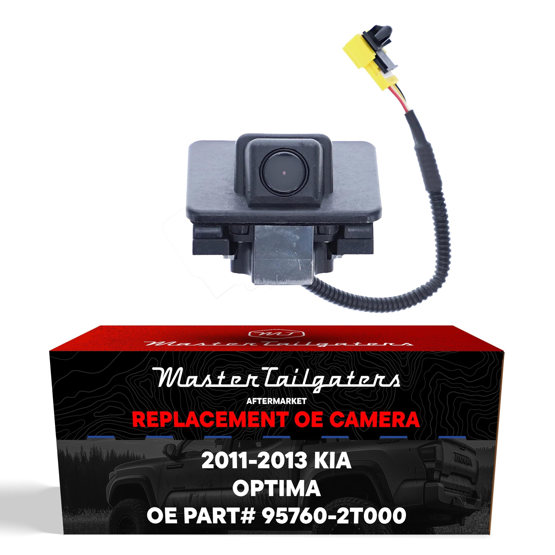 Backup camera Master Tailgaters OEM replacement for 2011-2013 Kia Optima with yellow connector on Tampa Home & Garden Store