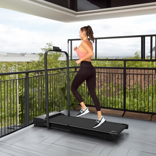 Tapis de course de bureau, tapis de marche, tapis de course portable 2-en-1, écran LED à distance avec poignée (120 kg)