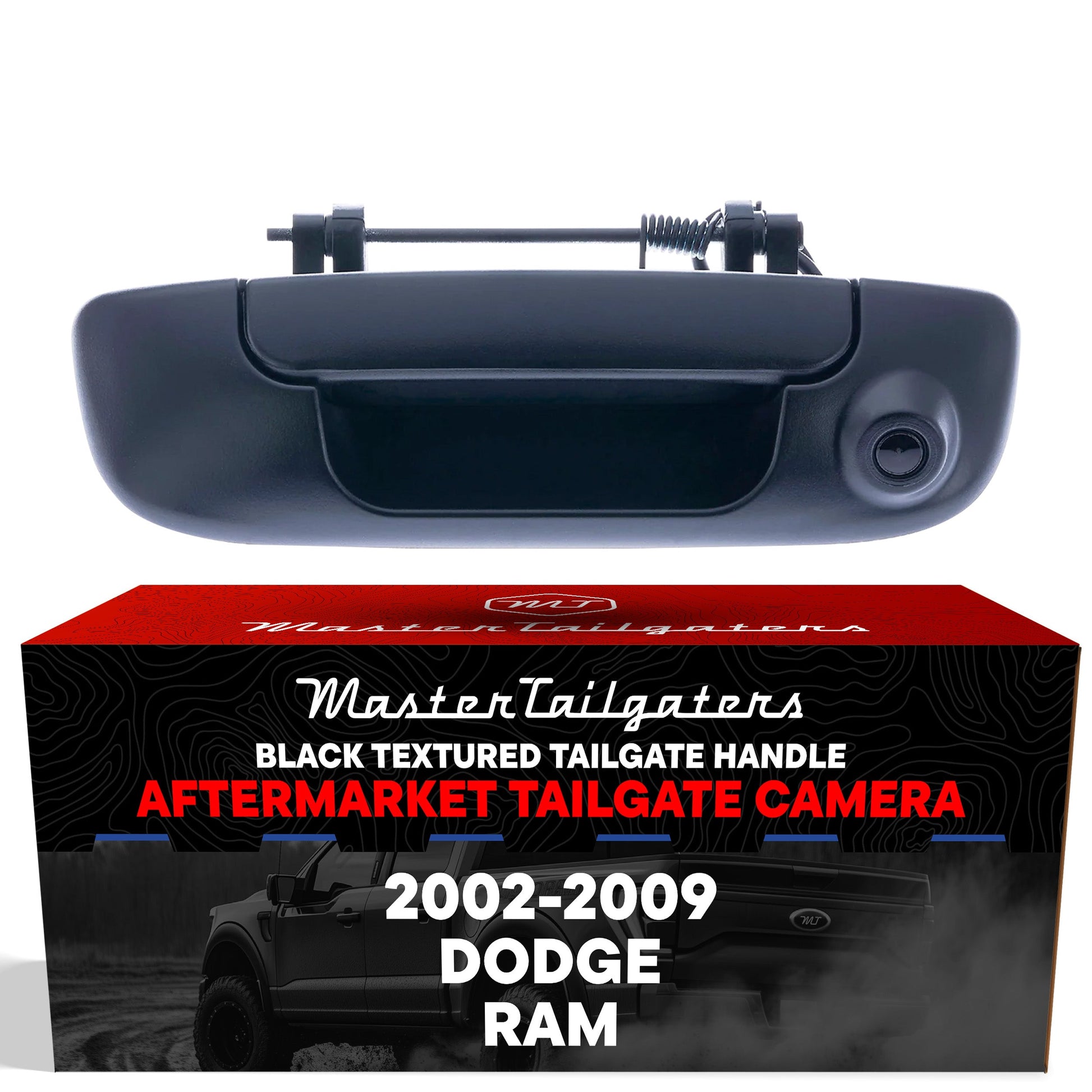 Master Tailgaters black replacement tailgate handle with backup camera for Dodge Ram 2002-2009 on Tampa Home & Garden Store