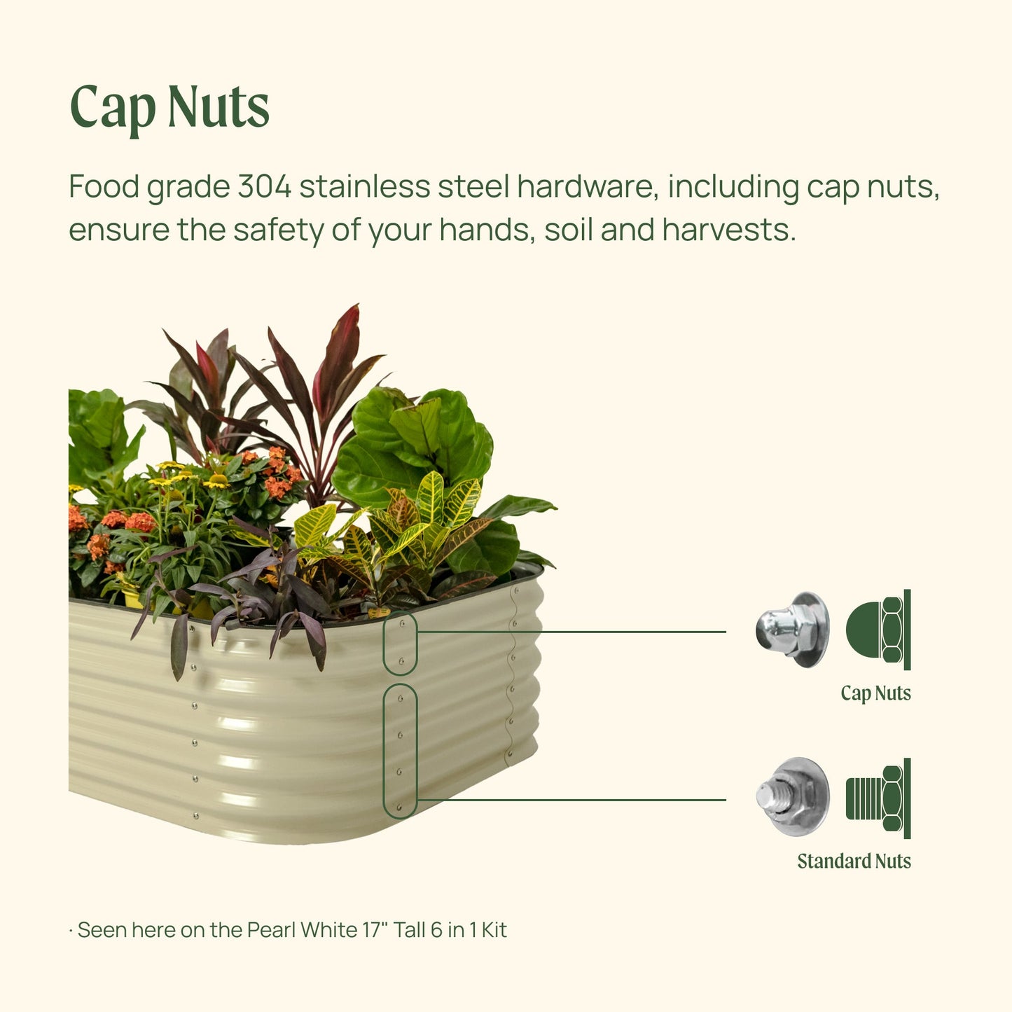 17" Tall Large Raised Garden Bed Kit |  9 in 1 Modular Metal