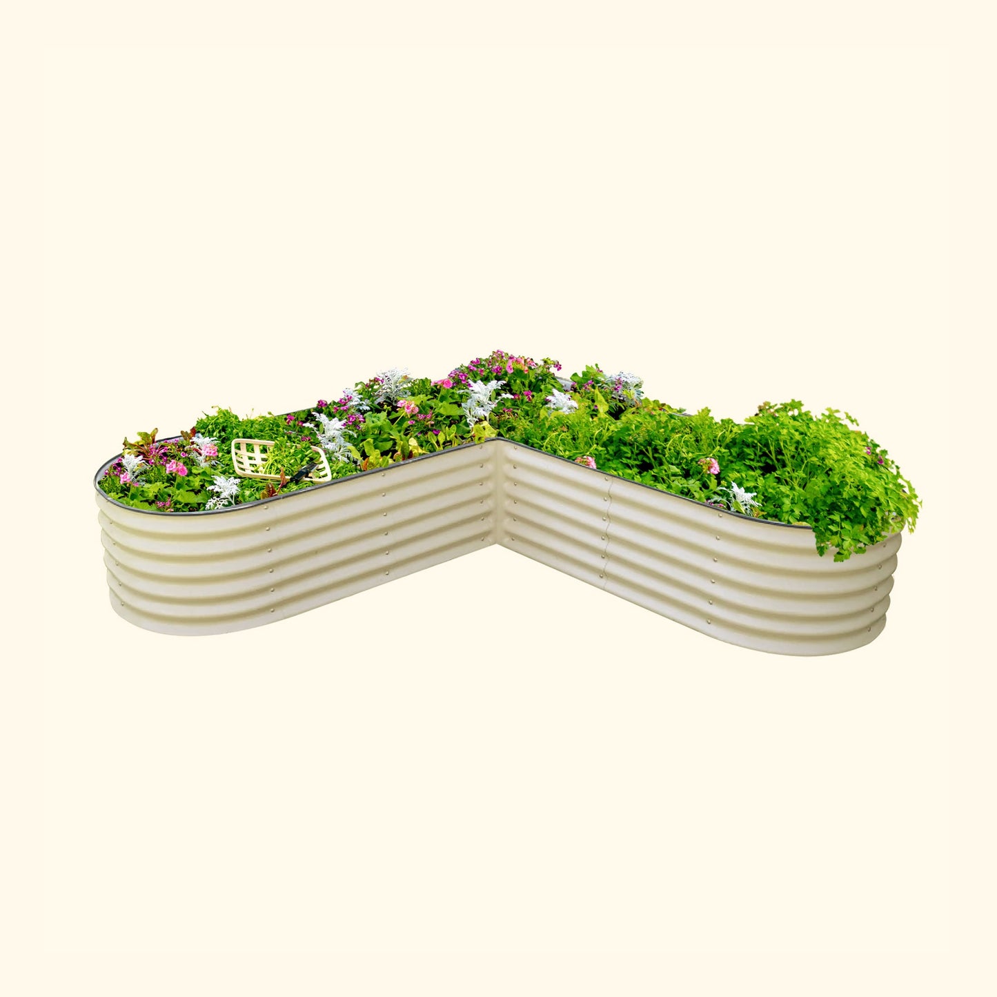 17" Tall L-Shaped Raised Garden Bed Kit - Large Size