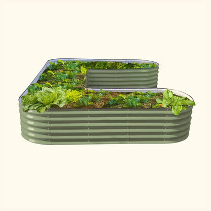 17" Tall U Shaped Raised Garden Bed Large Size | Metal - Tampa soil911.com