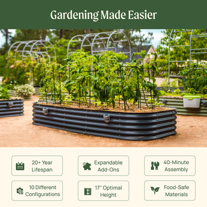 17" Tall 4x8 Garden Bed Jumbo 10 in 1 Modular