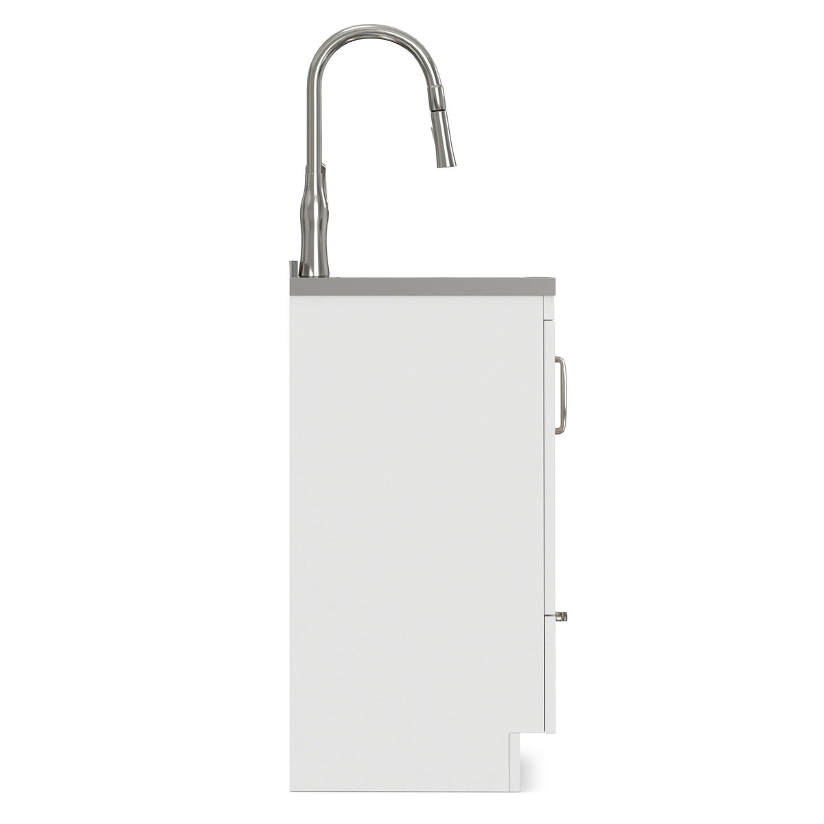 Deluxe Laundry Cabinet With Sink And Faucet Unit, chrome faucet on white cabinet by HouseOfZazla on Tampa Home & Garden Store