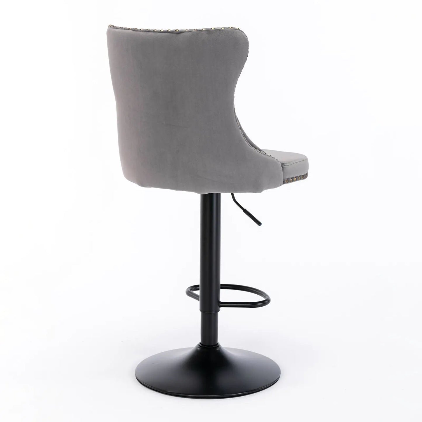 Swivel Bar Stools Adjustable Height Tufted Back