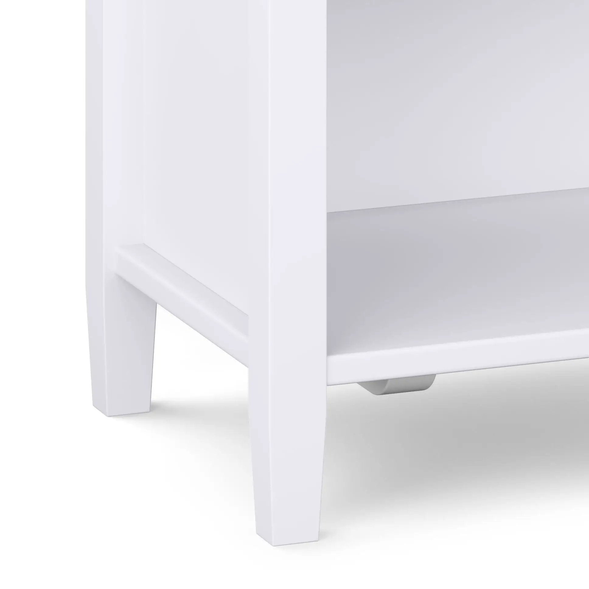 Warm Shaker Handcrafted Bedside Table white finish, accent nightstand by Unique Piece Furniture on Tampa Home & Garden Store