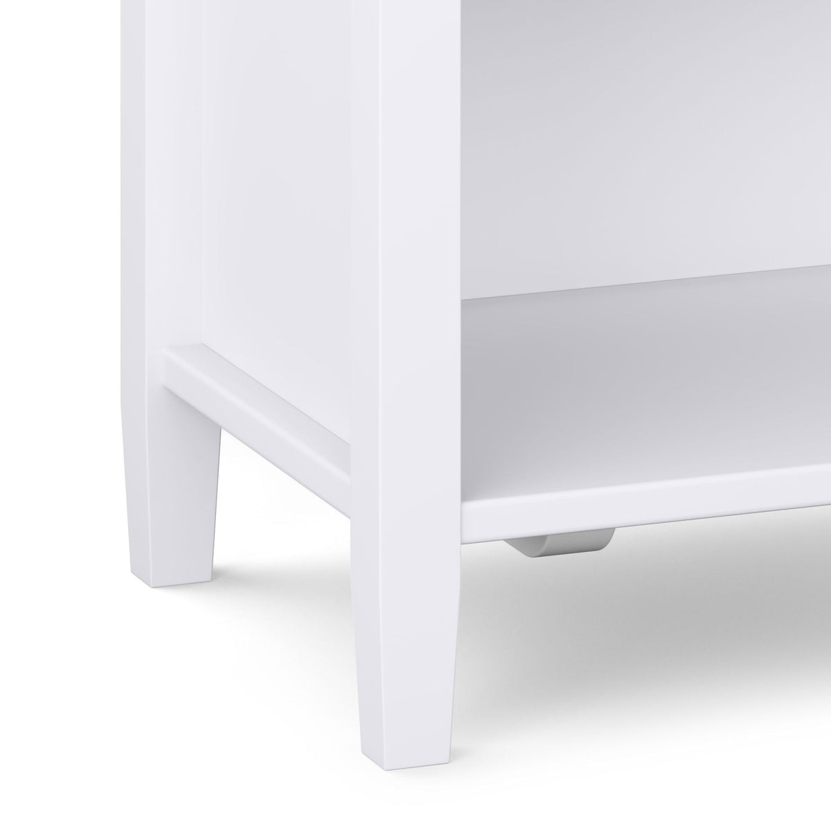 Warm Shaker Handcrafted Bedside Table with Two Drawers in white finish by HouseOfZazla on Tampa Home & Garden Store