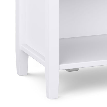 Warm Shaker Handcrafted Bedside Table with Two Drawers in white finish by HouseOfZazla on Tampa Home & Garden Store