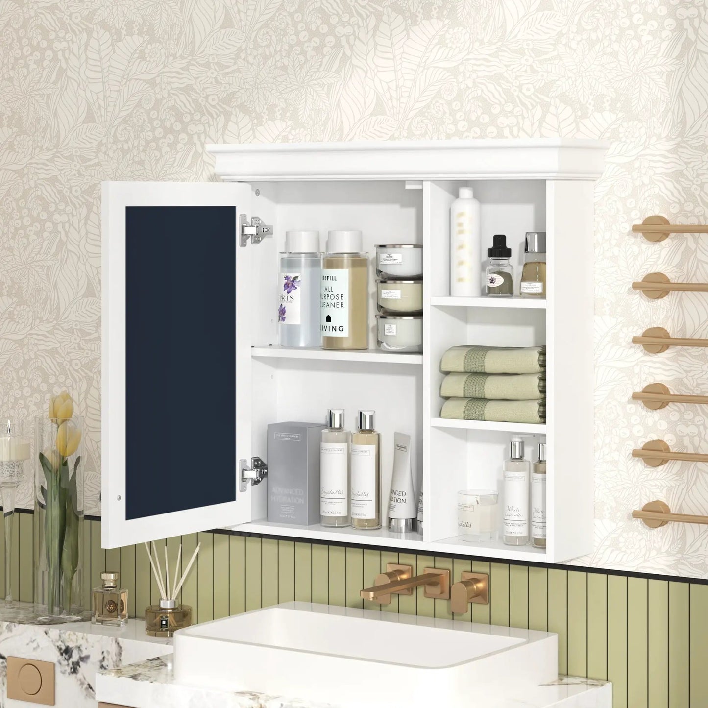 Wall Mounted Medicine Cabinet with Mirror