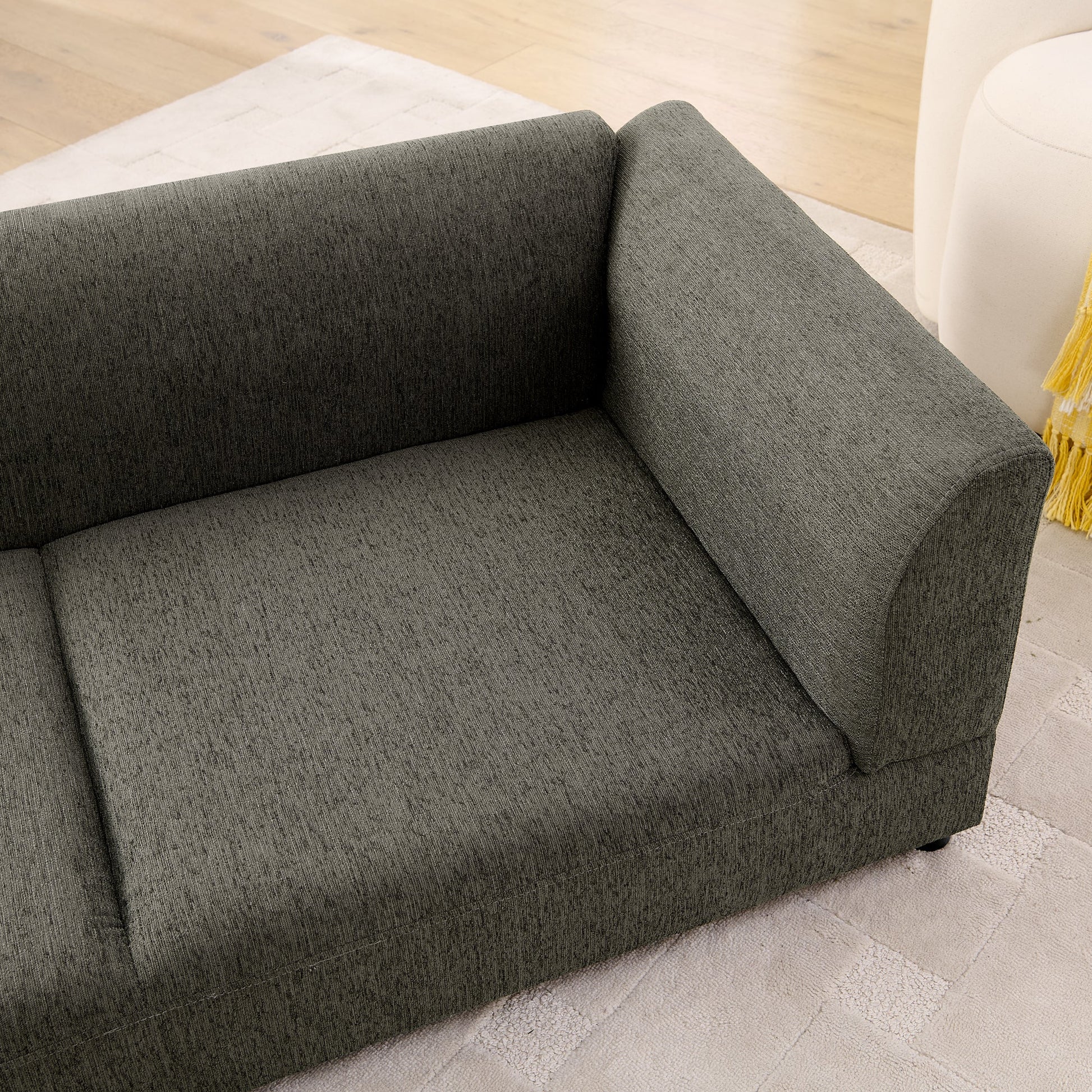 Comfortable Oversized Pet Sofa for Medium/Large Dogs in charcoal gray fabric by HouseOfZazla on Tampa Home & Garden Store