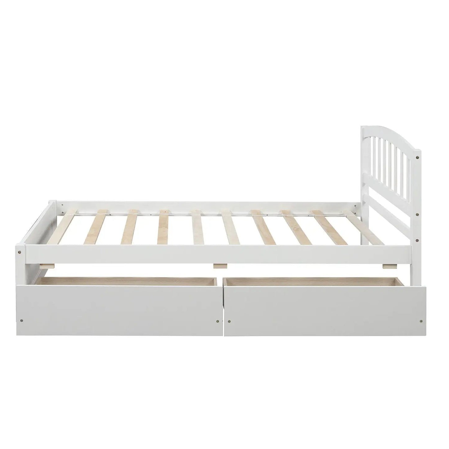 Wood Platform Storage Bed With Two Drawers