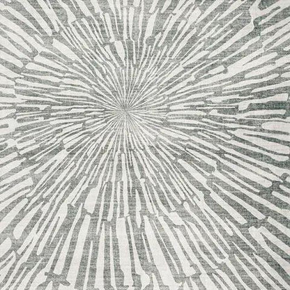 Verland washable rug gray and white radial sunburst pattern by Unique Piece Furniture on Tampa Home & Garden Store
