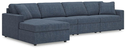 Modmax Sectional Ink in deep blue fabric with left chaise, 4-seat configuration on Tampa Home & Garden Store