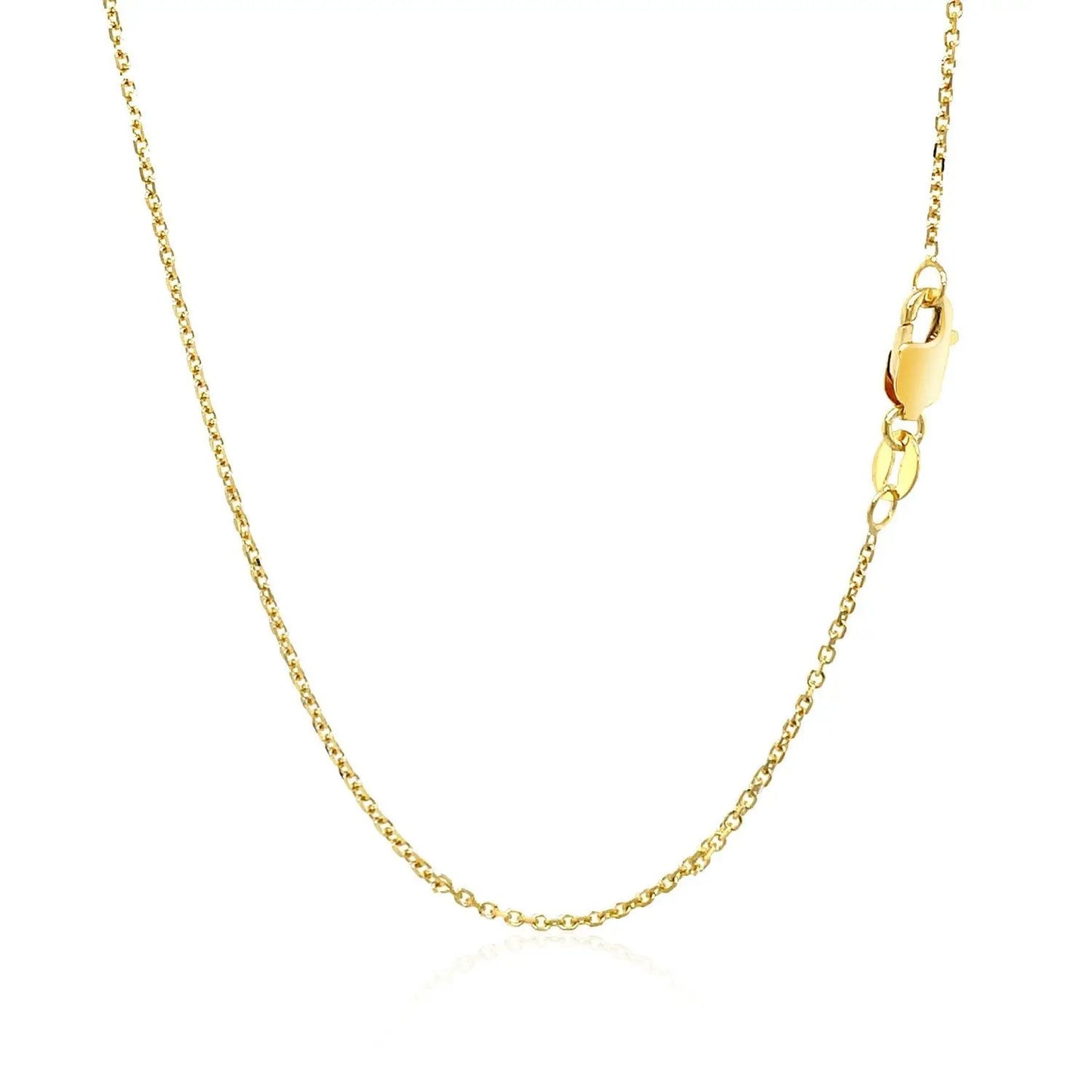 Necklace: 14k yellow gold diamond-cut cable link chain 1.1mm by Bids.com on Tampa Home & Garden Store