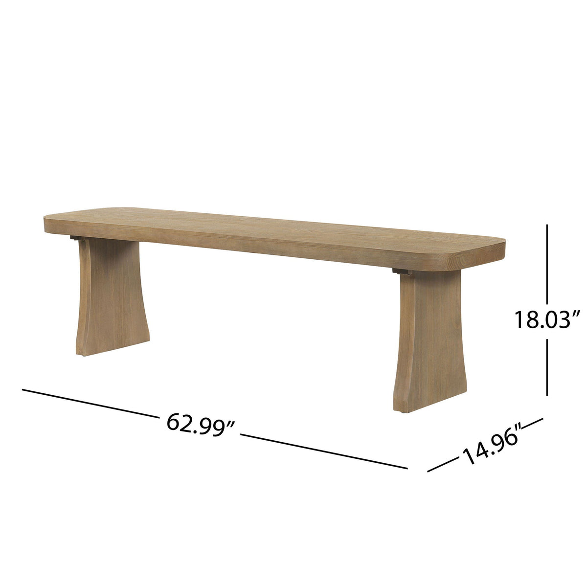 Pine indoor dining bench solid wood construction natural finish HouseOfZazla on Tampa Home & Garden Store