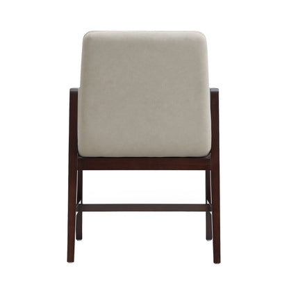 Stella Cream Armchair with Beech Wood and Cushion