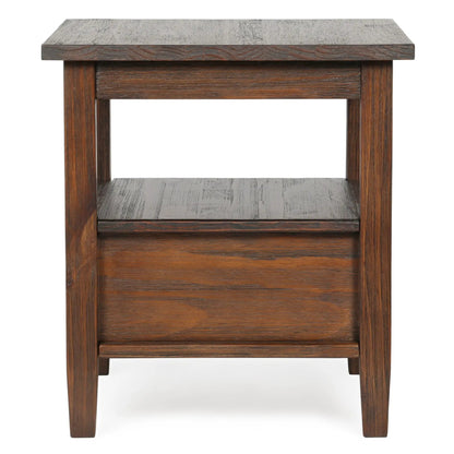 Warm Shaker coffee table in dark wood with lower shelf by Unique Piece Furniture on Tampa Home & Garden Store