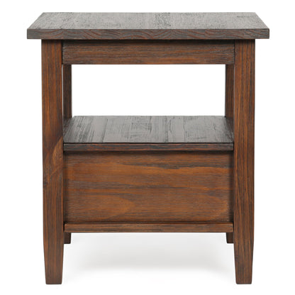 Warm shaker coffee table with drawer and shelf in dark walnut finish on Tampa Home & Garden Store