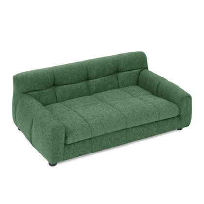 Modern Pet Sofa dog bed in green upholstery with backrest and armrests by HouseOfZazla on Tampa Home & Garden Store