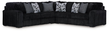 Midnight Madness Sectional and Jumbo Corduroy