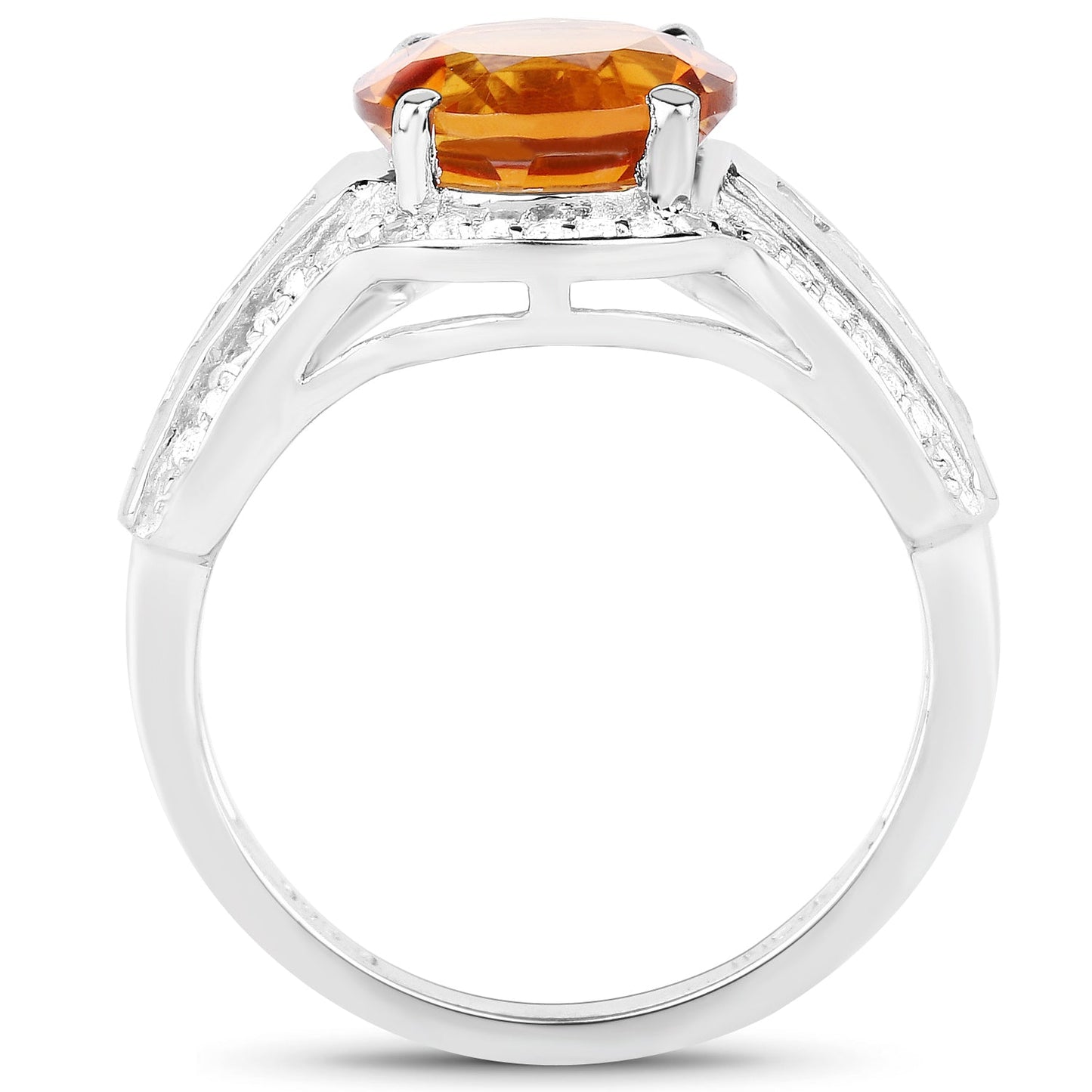 Ring 2.81ct Citrine with White Topaz accents in .925 Sterling Silver Bids.com on Tampa Home & Garden Store