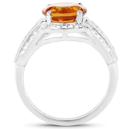 Ring 2.81ct Citrine with White Topaz accents in .925 Sterling Silver Bids.com on Tampa Home & Garden Store