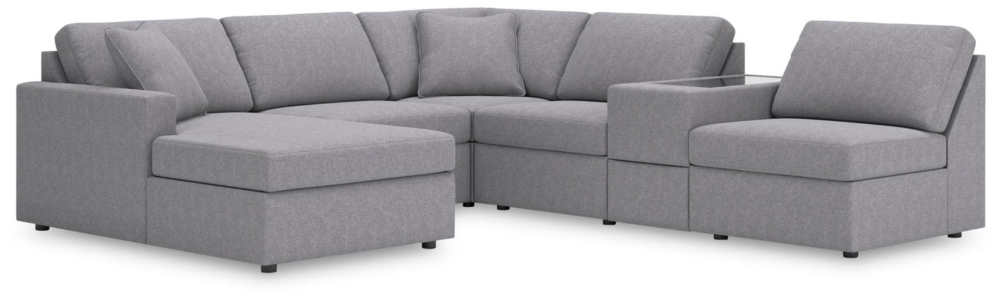 Modmax Sectional in Granite Performance Fabric