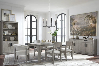 Braelyn Upholstered Host Chair set of 2 in Dorian Gray gray wood by Unique Piece Furniture on Tampa Home & Garden Store
