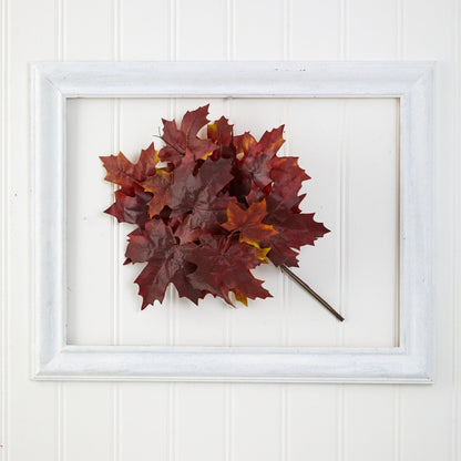 18” Autumn Maple Leaf Artificial Flower (Set of 2) - Tampa Home & Garden Store