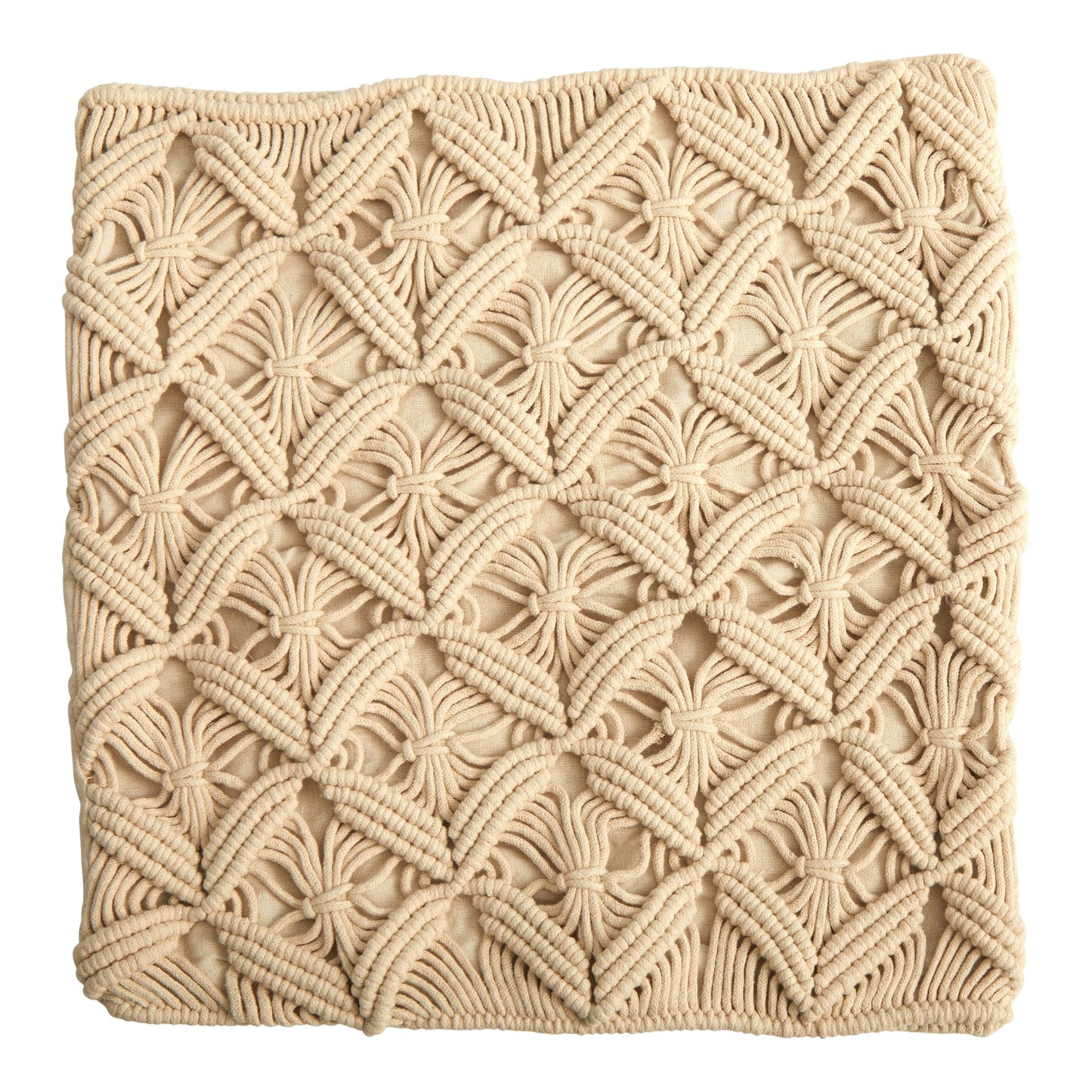 18” Boho Diamond Woven Macrame Decorative Pillow Cover - Tampa Home & Garden Store
