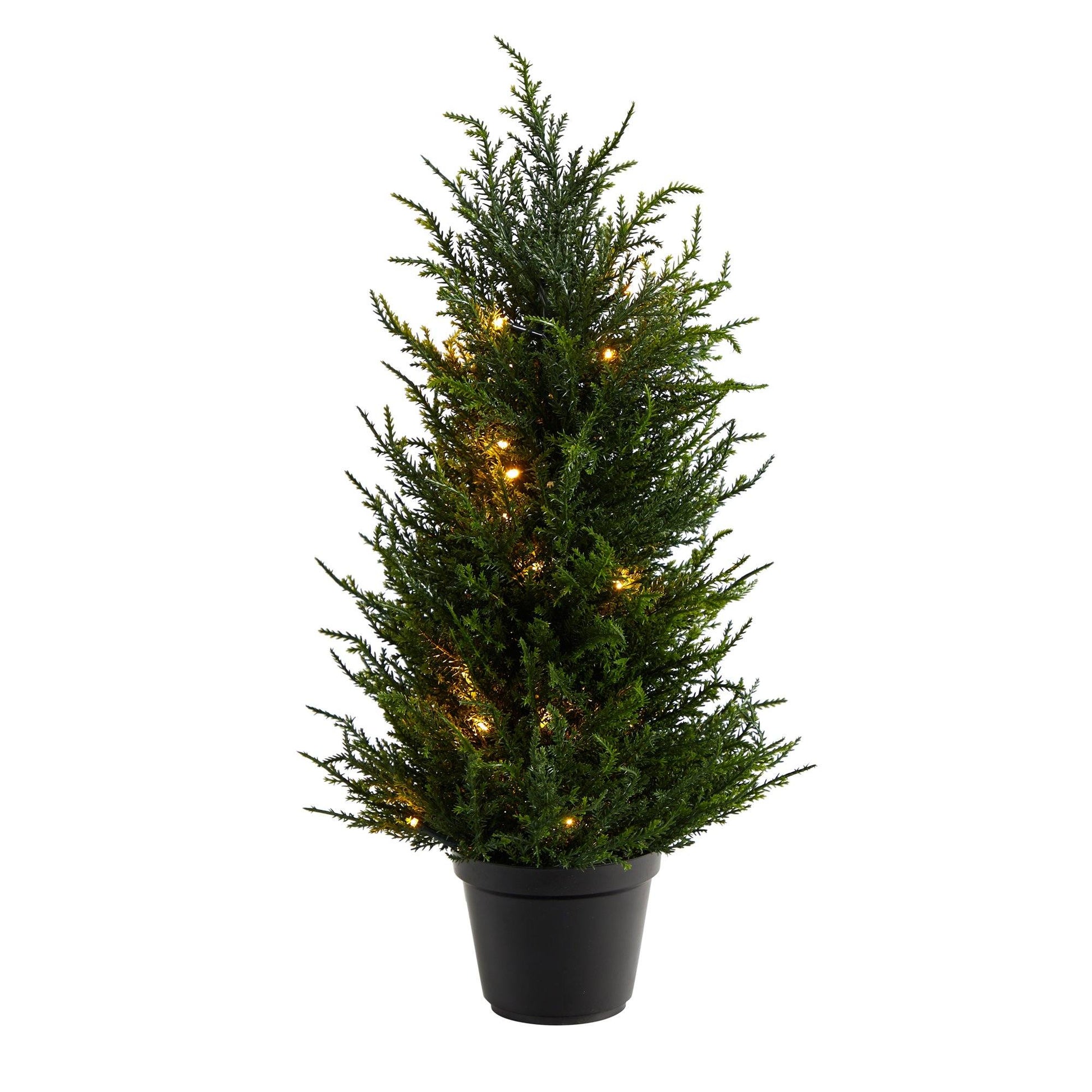 18” Cedar Artificial Tree with LED Lights UV Resistant (Indoor/Outdoor) - Tampa Home & Garden Store