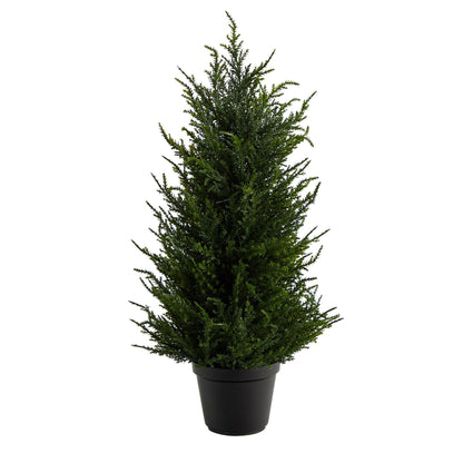 18” Cedar Artificial Tree with LED Lights UV Resistant (Indoor/Outdoor) - Tampa Home & Garden Store