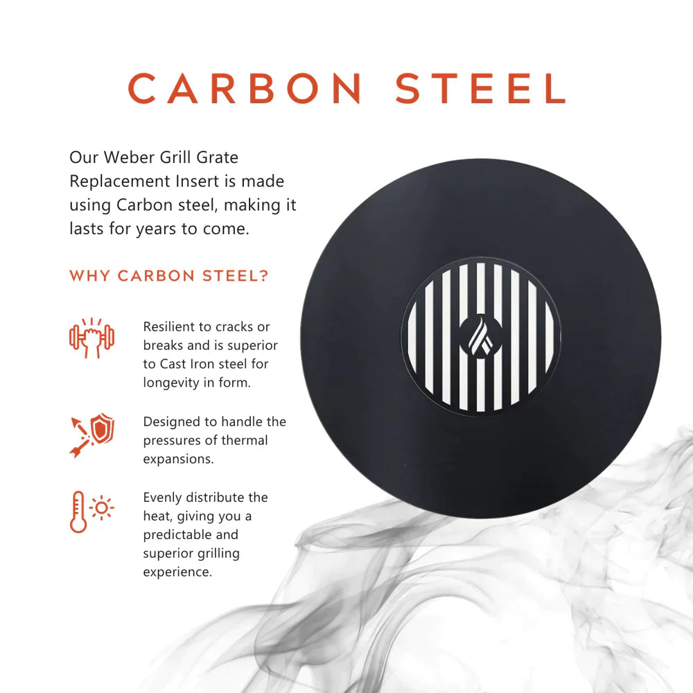 18" Grill Grate Upgrade for Weber: Arteflame Weber Griddle Insert - Tampa Home & Garden Store